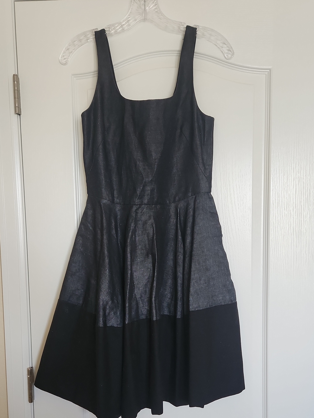 GAP Black Fit & Flare Midi Dress
